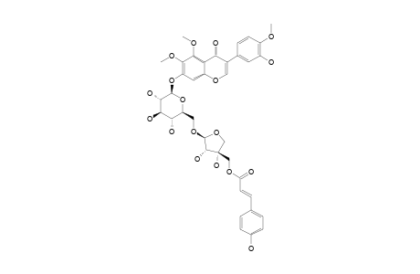 3',7-DIHYDROXY-4',5,6-TRIMETHOXYISOFLAVONE_7-O-(5-O-TRANS-PARA-COUMAROYL)-BETA-D-APIOFURANOSYL-(1->6)-BETA-D-GLUCOPYRANOSIDE