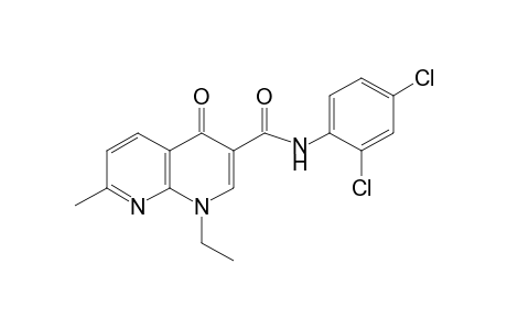 2',4'-DICHLORO-1,4-DIHYDRO-1-ETHYL-7-METHYL-4-OXO-1,8-NAPHTHYRIDINE-3-CARBOXANILIDE