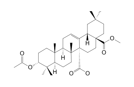 3.alpha.-Acetoxyolean-12-ene-27,28-dioic acid - 28-methyl ester