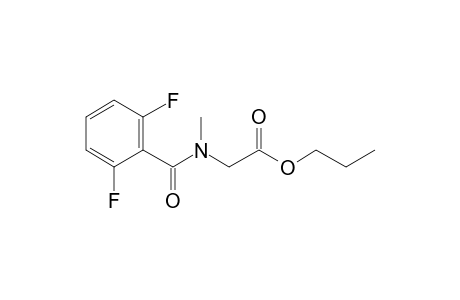 Sarcosine, N-(2,6-difluorobenzoyl)-, propyl ester