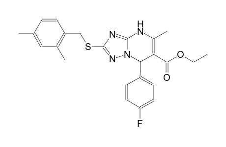 ethyl 2-[(2,4-dimethylbenzyl)sulfanyl]-7-(4-fluorophenyl)-5-methyl-4,7-dihydro[1,2,4]triazolo[1,5-a]pyrimidine-6-carboxylate