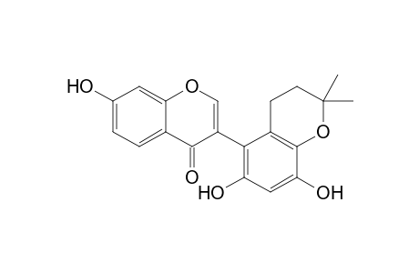 2,2-Dimethyl-6,8-dihydroxy-5-(7-hydroxy-4-oxo-4H-benzopyran-3-yl)chroman