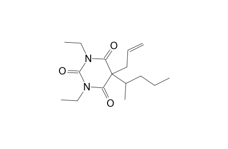 2,4,6(1H,3H,5H)-Pyrimidinetrione, 1,3-diethyl-5-(1-methylbutyl)-5-(2-propenyl)-