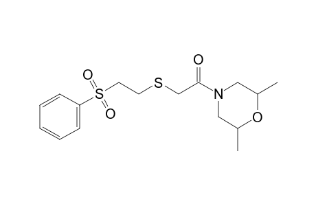 2,6-dimethyl-4-{{[2-(phenylsulfonyl)ethyl]thio}acetyl}morpholine