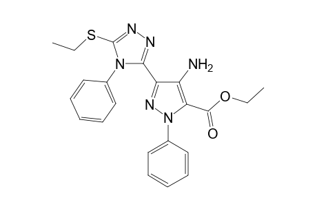 Ethyl 4-amino-3-(5-ethylthio-4-phenyl-4H-1,2,4-triazol-3-yl)-1-phenyl-1H-pyrazole-5-carboxylate