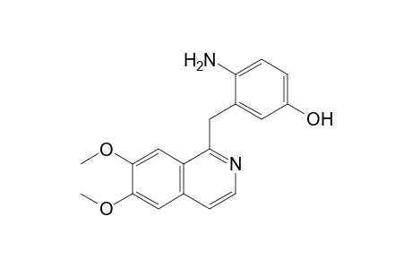 4-Amino-3-[(6,7-dimethoxy-1-isoquinolinyl)methyl]phenol