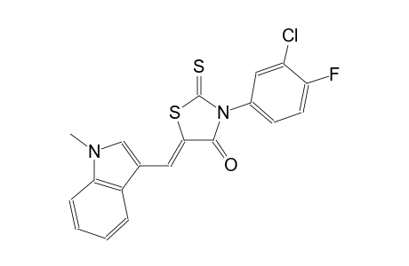 (5Z)-3-(3-chloro-4-fluorophenyl)-5-[(1-methyl-1H-indol-3-yl)methylene]-2-thioxo-1,3-thiazolidin-4-one
