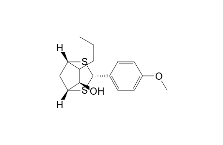2,4-Dithiabicyclo[3.2.1]octan-6-ol, 3-(4-methoxyphenyl)-7-propyl-, (3-exo,6-exo,7-endo)-(.+-.)-