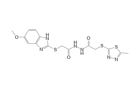 N'-{[(5-methoxy-1H-benzimidazol-2-yl)sulfanyl]acetyl}-2-[(5-methyl-1,3,4-thiadiazol-2-yl)sulfanyl]acetohydrazide