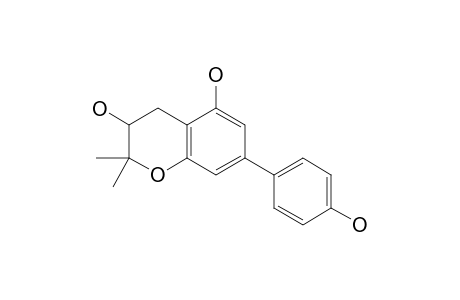 2,2-DIMETHYL-3,5-DIHYDROXY-7-(4-HYDROXYPHENYL)CHROMONE