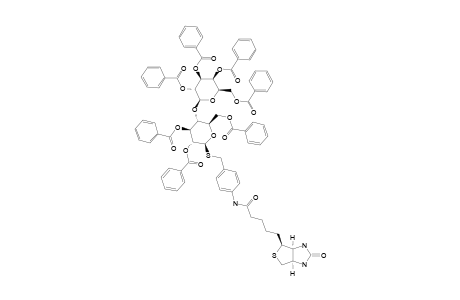 S-D-BIOTINOYL-4-AMINOBENZYL-2,3,4,6-TETRA-O-BENZOYL-BETA-D-GALACTOPYRANOSYL-(1->4)-2,3,6-TRI-O-BENZOYL-1-THIO-BETA-D-GLUCOPYRANOSIDE