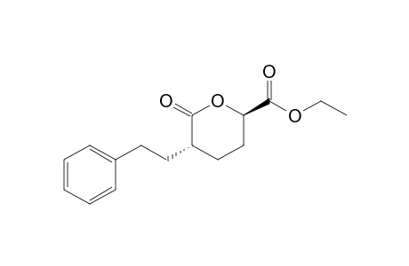 (2R,5S)-6-Oxo-5-phenethyl-tetrahydro-pyran-2-carboxylic acid ethyl ester