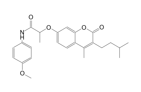 2-[(3-isopentyl-4-methyl-2-oxo-2H-chromen-7-yl)oxy]-N-(4-methoxyphenyl)propanamide