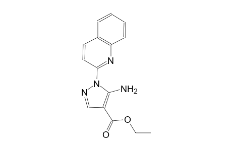 1H-pyrazole-4-carboxylic acid, 5-amino-1-(2-quinolinyl)-, ethyl ester