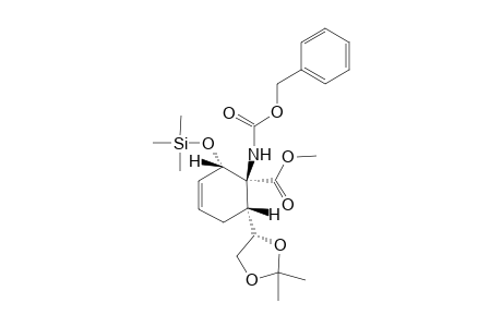 (1R,2S,6R)-1-(benzyloxycarbonylamino)-6-[(4S)-2,2-dimethyl-1,3-dioxolan-4-yl]-2-trimethylsilyloxy-cyclohex-3-ene-1-carboxylic acid methyl ester