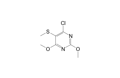 Pyrimidine, 4-chloro-2,6-dimethoxy-5-(methylthio)-