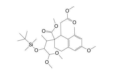Methyl 6-methoxy-2-[1',1'-dimethoxy-2'-(t-butyldimethylsilyl)oxybut-3'-yl]-1-[(methoxycarbonyl)methyl]-8-methyl-1,2,3,4-tetrahydro-2-naphthoate