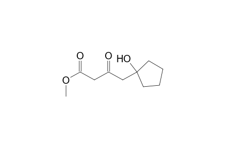 Cyclopentanebutanoic acid, 1-hydroxy-.beta.-oxo-, methyl ester