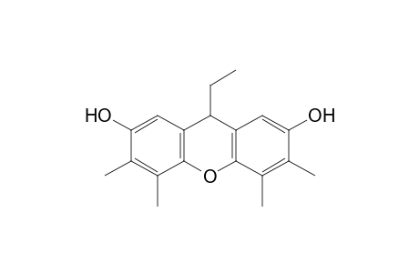 9-Ethyl-3,4,5,6-tetramethyl-9H-xanthene-2,7-diol