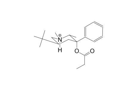 5-tert-butyl-1,2-dimethyl-3-phenyl-3-(propionyloxy)piperidinium
