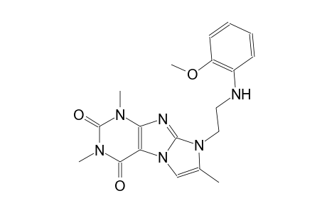 1H-imidazo[2,1-f]purine-2,4(3H,8H)-dione, 8-[2-[(2-methoxyphenyl)amino]ethyl]-1,3,7-trimethyl-