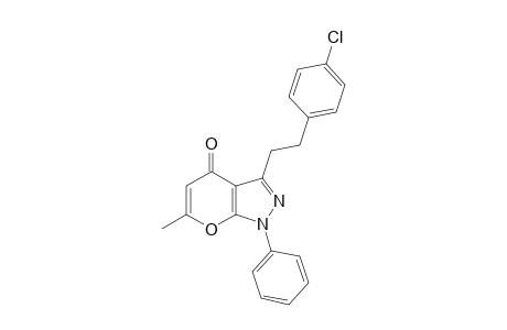 6-Methylpyrano[2,3-c]-3-(4'-chlorophenethyl)-1-phenylpyrazol-4(1H)-one