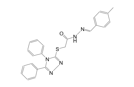 acetic acid, [(4,5-diphenyl-4H-1,2,4-triazol-3-yl)thio]-, 2-[(E)-(4-methylphenyl)methylidene]hydrazide