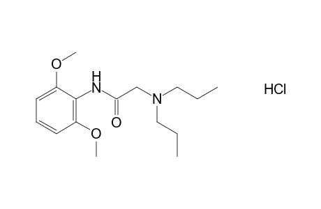 2',6'-dimethoxy-2-(dipropylamino)acetanilide, hydrochloride