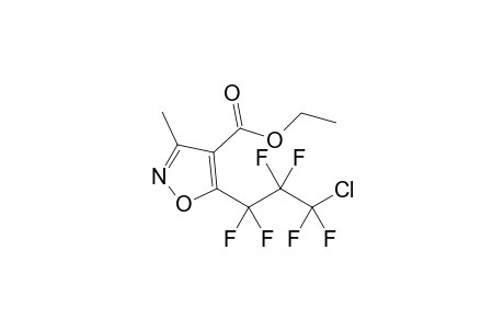 4-Ethoxycarbonyl-3-methyl-5-(3-chloro-1,1,2,2,3,3-hexafluoropropyl)isoxazole