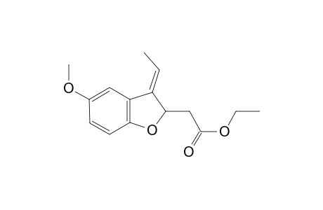 (E)-ethyl 2-(3-ethylidene-5-methoxy-2,3-dihydrobenzofuran-2-yl)acetate