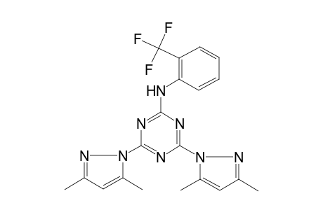 4,6-Bis(3,5-dimethyl-1H-pyrazol-1-yl)-N-[2-(trifluoromethyl)phenyl]-1,3,5-triazin-2-amine