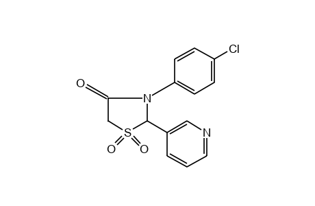 3-(p-CHLOROPHENYL)-2-(3-PYRIDYL)-4-THIAZOLIDINONE, 1,1-DIOXIDE