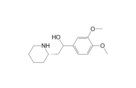 2-[2(S*)-(3,4-Dimethoxyphenyl)-2-hydroxyethyl]-piperidine