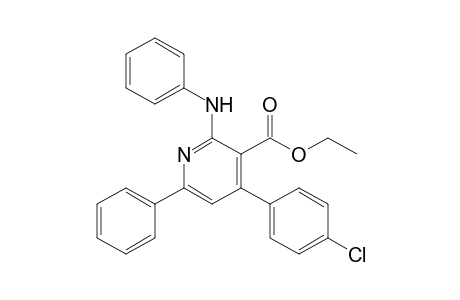 Ethyl 4-(4-chlorophenyl)-6-phenyl-2-(phenylamino)-3-pyridinecarboxylate