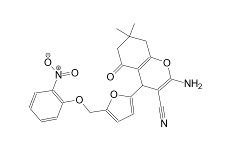 2-amino-7,7-dimethyl-4-{5-[(2-nitrophenoxy)methyl]-2-furyl}-5-oxo-5,6,7,8-tetrahydro-4H-chromene-3-carbonitrile