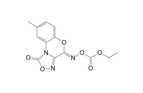 8-Methyl-4-(ethoxycarbonyloxyimino)-1H,4H-[1,2,4]-oxadiazolo[3,4-c][1,4]benzoxazine-1-one