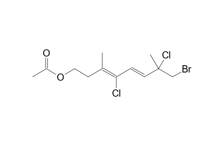 (3Z,5E)-1-(Acetoxy)-8-bromo-4,7-dichloro-3,7-dimethylocta-3,5-diene