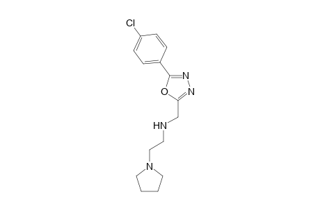 2-(4-Chlorophenyl)-5-[(2-pyrrolidinoethyl)amino]methyl-1,3,4-oxadiazole