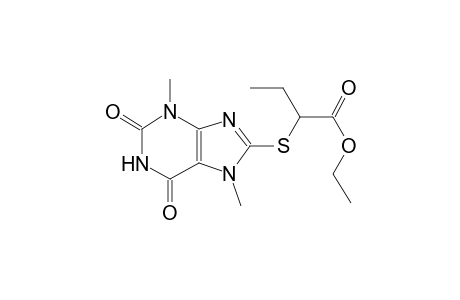 butanoic acid, 2-[(2,3,6,7-tetrahydro-3,7-dimethyl-2,6-dioxo-1H-purin-8-yl)thio]-, ethyl ester