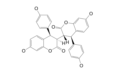 3,4-DIHYDRO-4-(4'-HYDROXYPHENYL)-7-HYDROXYCOUMARIN-(3->3'')-3'',4''-DIHYDRO-4''-(4'''-HYDROXYPHENYL)-7''-HYDROXYCOUMARIN