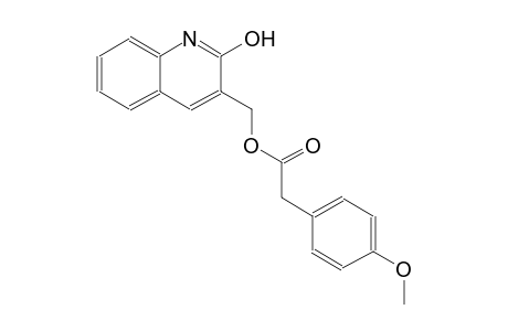 (2-hydroxy-3-quinolinyl)methyl (4-methoxyphenyl)acetate