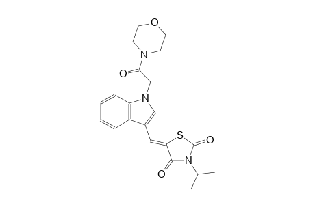 (5Z)-3-isopropyl-5-({1-[2-(4-morpholinyl)-2-oxoethyl]-1H-indol-3-yl}methylene)-1,3-thiazolidine-2,4-dione