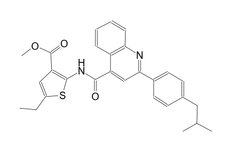 methyl 5-ethyl-2-({[2-(4-isobutylphenyl)-4-quinolinyl]carbonyl}amino)-3-thiophenecarboxylate