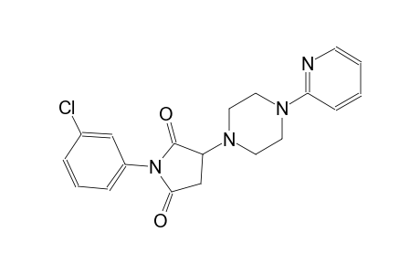 2,5-pyrrolidinedione, 1-(3-chlorophenyl)-3-[4-(2-pyridinyl)-1-piperazinyl]-