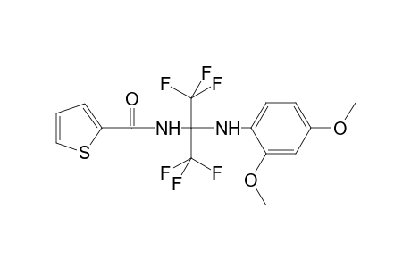 N-{2-[(2,4-dimethoxyphenyl)amino]-1,1,1,3,3,3-hexafluoropropan-2-yl}thiophene-2-carboxamide