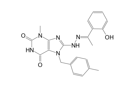 8-{(2E)-2-[1-(2-hydroxyphenyl)ethylidene]hydrazino}-3-methyl-7-(4-methylbenzyl)-3,7-dihydro-1H-purine-2,6-dione