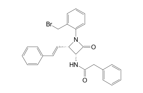 Benzeneacetamide, N-[1-[2-(bromomethyl)phenyl]-2-oxo-4-(2-phenylethenyl)-3-azetidinyl]-, [3.alpha.,4.alpha.(E)]-