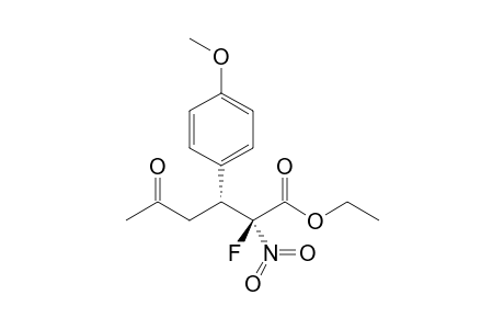 (2S,3R)-Ethyl 2-fluoro-2-nitro-3-(4-methoxyphenyl)-5-oxohexanoate