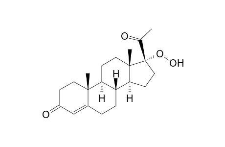 Pregn-4-ene-3,20-dione, 17-hydroperoxy-