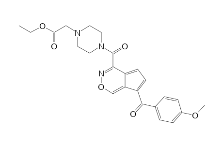 {4-[7-(4-Methoxybenzoyl)cyclopenta[d][1,2]oxazin-4-carbonyl]piperazin-1-yl}acetic acid ethyl ester